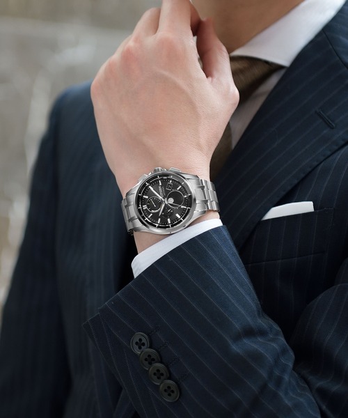 ATTESA（アテッサ）の「ATTESA アテッサ 光発電エコ・ドライブ電波時計 ムーンフェイズ（アナログ腕時計・メンズ・シルバー・FREE）」の7枚目の写真