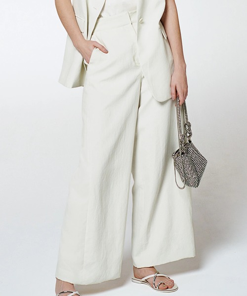 STRAWBERRY-FIELDS（ストロベリーフィールズ）の「ｱｼﾞｬｽﾄﾜｲﾄﾞﾊﾟﾝﾂ（その他パンツ・レディース・オフホワイト/ブラック/カーキ/ピンクベージュ・2/1）」の2枚目の写真