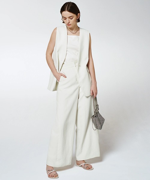 STRAWBERRY-FIELDS（ストロベリーフィールズ）の「ｱｼﾞｬｽﾄﾜｲﾄﾞﾊﾟﾝﾂ（その他パンツ・レディース・オフホワイト/ブラック/カーキ/ピンクベージュ・2/1）」の13枚目の写真