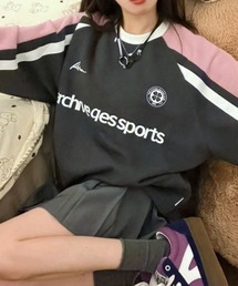 スポーティーバイカラーラインスウェット