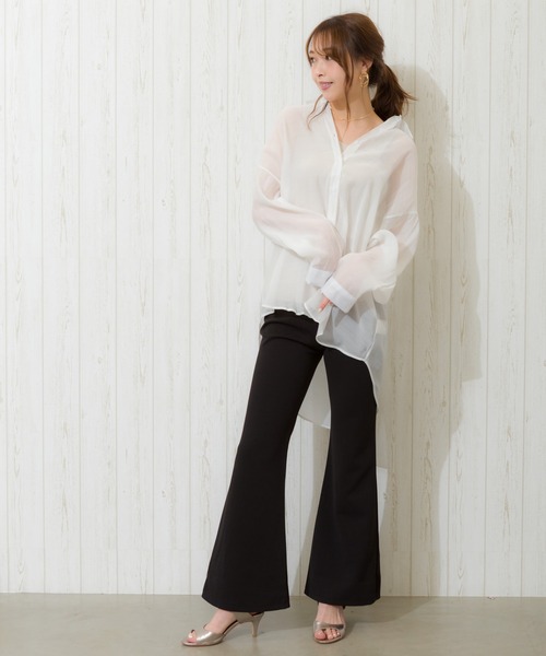 SpRay(スプレイ)の「フレアパンツ(その他パンツ・レディース・ブラック・FREE)」の3枚目の写真