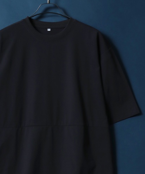 ANPAS（アンパス）の「Plain Color T-Shirt with Pocket/ポケット付き 無地 Ｔシャツ 半袖 メンズ レディース 速乾 UVカット（Tシャツ/カットソー・メンズ・スミクロ/ネイビー/ライトグレー/サックスブルー・M/L/LL）」の2枚目の写真