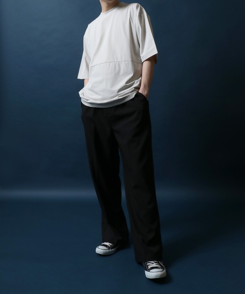ANPAS（アンパス）の「Plain Color T-Shirt with Pocket/ポケット付き 無地 Ｔシャツ 半袖 メンズ レディース 速乾 UVカット（Tシャツ/カットソー・メンズ・スミクロ/ネイビー/ライトグレー/サックスブルー・M/L/LL）」の6枚目の写真