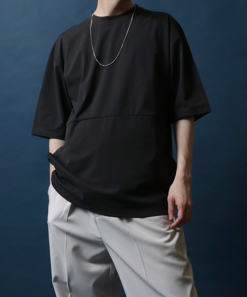 ANPAS（アンパス）の「Plain Color T-Shirt with Pocket/ポケット付き 無地 Ｔシャツ 半袖 メンズ レディース 速乾 UVカット（Tシャツ/カットソー・メンズ・スミクロ/ネイビー/ライトグレー/サックスブルー・M/L/LL）」の17枚目の写真