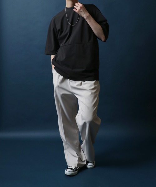 ANPAS（アンパス）の「Plain Color T-Shirt with Pocket/ポケット付き 無地 Ｔシャツ 半袖 メンズ レディース 速乾 UVカット（Tシャツ/カットソー・メンズ・スミクロ/ネイビー/ライトグレー/サックスブルー・M/L/LL）」の15枚目の写真