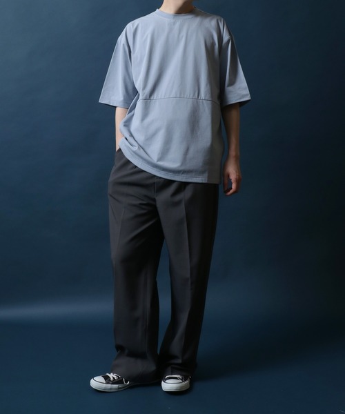 ANPAS（アンパス）の「Plain Color T-Shirt with Pocket/ポケット付き 無地 Ｔシャツ 半袖 メンズ レディース 速乾 UVカット（Tシャツ/カットソー・メンズ・スミクロ/ネイビー/ライトグレー/サックスブルー・M/L/LL）」の7枚目の写真