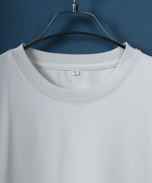 ANPAS（アンパス）の「Plain Color T-Shirt with Pocket/ポケット付き 無地 Ｔシャツ 半袖 メンズ レディース 速乾 UVカット（Tシャツ/カットソー・メンズ・スミクロ/ネイビー/ライトグレー/サックスブルー・M/L/LL）」の11枚目の写真