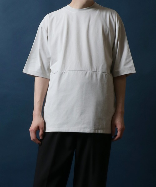ANPAS（アンパス）の「Plain Color T-Shirt with Pocket/ポケット付き 無地 Ｔシャツ 半袖 メンズ レディース 速乾 UVカット（Tシャツ/カットソー・メンズ・スミクロ/ネイビー/ライトグレー/サックスブルー・M/L/LL）」の9枚目の写真