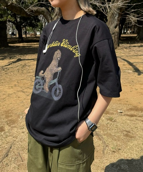 Franklin Climbing（フランクリンクライミング）の「【Franklin Climbing】ラブラドゥードル＆e-bike半袖Tee（Tシャツ/カットソー・メンズ・ブラック/ライトグレー/ホワイト/ネイビー・X-LARGE/LARGE/MEDIUM）」の14枚目の写真