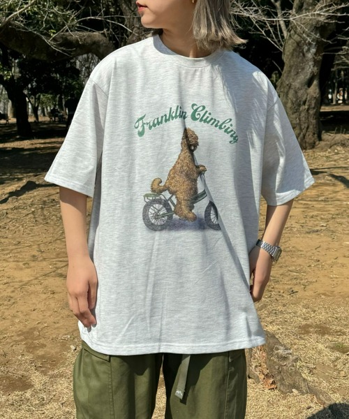 Franklin Climbing（フランクリンクライミング）の「【Franklin Climbing】ラブラドゥードル＆e-bike半袖Tee（Tシャツ/カットソー・メンズ・ブラック/ライトグレー/ホワイト/ネイビー・X-LARGE/LARGE/MEDIUM）」の17枚目の写真