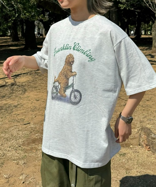 Franklin Climbing（フランクリンクライミング）の「【Franklin Climbing】ラブラドゥードル＆e-bike半袖Tee（Tシャツ/カットソー・メンズ・ブラック/ライトグレー/ホワイト/ネイビー・X-LARGE/LARGE/MEDIUM）」の18枚目の写真