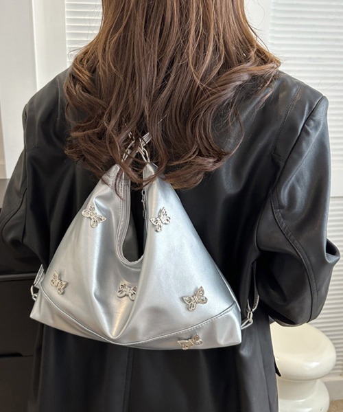 Miniministore(ミニミニストア)の「ショルダーバッグ リュック 3way韓国(ショルダーバッグ・レディース・ブラウン/ブラック/オフホワイト/シルバー・FREE)」の4枚目の写真