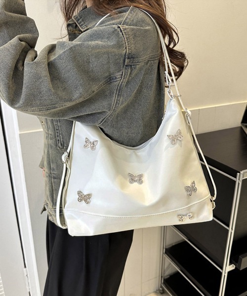 Miniministore(ミニミニストア)の「ショルダーバッグ リュック 3way韓国(ショルダーバッグ・レディース・ブラウン/ブラック/オフホワイト/シルバー・FREE)」の5枚目の写真