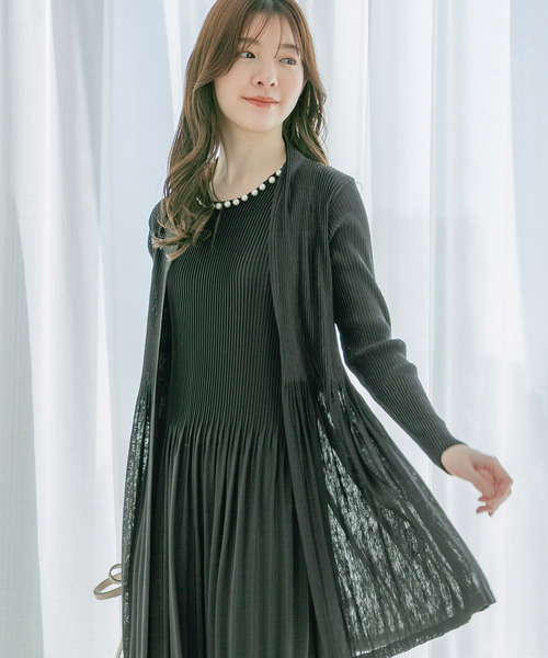 Jayro(ジャイロ)の「プリーツトッパー(カーディガン/ボレロ・レディース・ブラック/ネイビー/ベージュ/ピンク/ホワイト・FREE)」の3枚目の写真