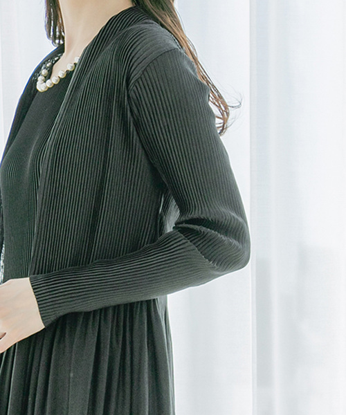 Jayro(ジャイロ)の「プリーツトッパー(カーディガン/ボレロ・レディース・ブラック/ネイビー/ベージュ/ピンク/ホワイト・FREE)」の14枚目の写真