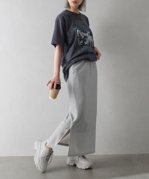 SpRay(スプレイ)の「ハート転写 Tシャツ(Tシャツ/カットソー・レディース・ホワイト/アイボリー/チャコールグレー・FREE)」の15枚目の写真