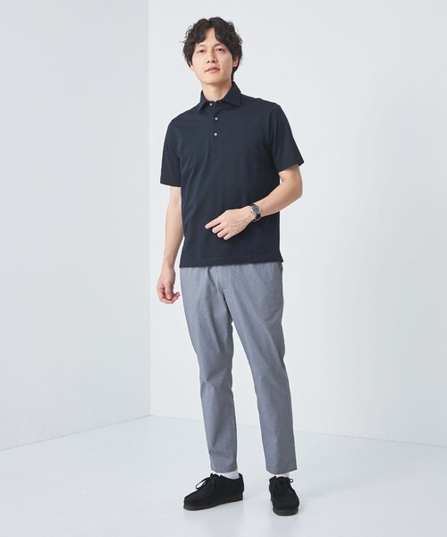 green label relaxing（グリーンレーベルリラクシング）の「DUADRY CLEAN バーズアイ カッタウェイ ポロシャツ -吸水速乾・抗菌-（ポロシャツ・メンズ・ライトグレー/ダークグレー/ロイヤルブルー/ネイビー・S/M/L/XL）」の10枚目の写真