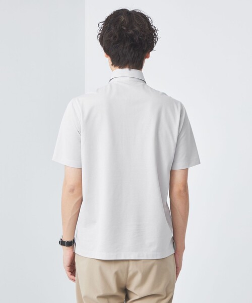 green label relaxing（グリーンレーベルリラクシング）の「DUADRY CLEAN バーズアイ カッタウェイ ポロシャツ -吸水速乾・抗菌-（ポロシャツ・メンズ・ライトグレー/ダークグレー/ロイヤルブルー/ネイビー・S/M/L/XL）」の13枚目の写真