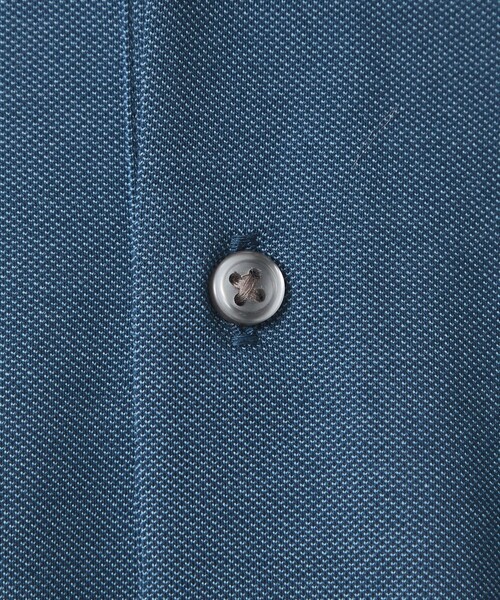 green label relaxing（グリーンレーベルリラクシング）の「DUADRY CLEAN バーズアイ カッタウェイ ポロシャツ -吸水速乾・抗菌-（ポロシャツ・メンズ・ライトグレー/ダークグレー/ロイヤルブルー/ネイビー・S/M/L/XL）」の17枚目の写真