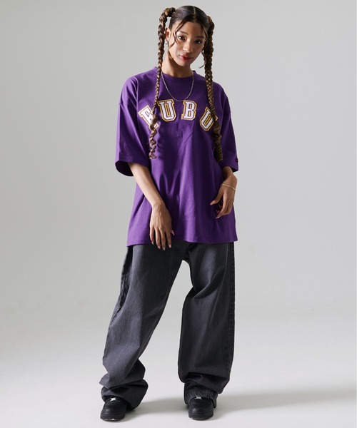 FUBU（ フブ）の「FUBU フブ ブランド カレッジ ロゴ ワッペン 刺繍 アメカジ 半袖 Tシャツ ティーシャツ（Tシャツ/カットソー・メンズ・グリーン/ホワイト/ブラック/パープル・L/M/XXL/XL）」の21枚目の写真