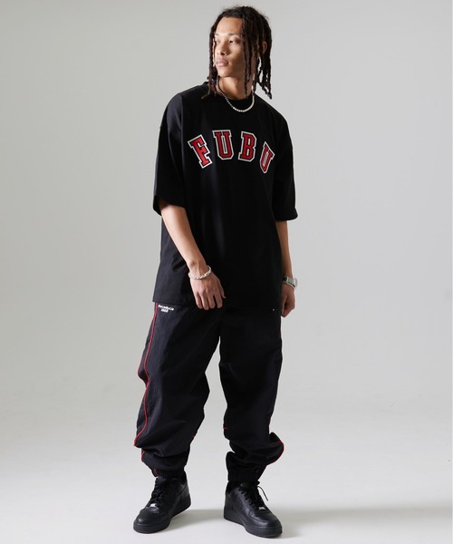 FUBU（ フブ）の「FUBU フブ ブランド カレッジ ロゴ ワッペン 刺繍 アメカジ 半袖 Tシャツ ティーシャツ（Tシャツ/カットソー・メンズ・グリーン/ホワイト/ブラック/パープル・L/M/XXL/XL）」の13枚目の写真