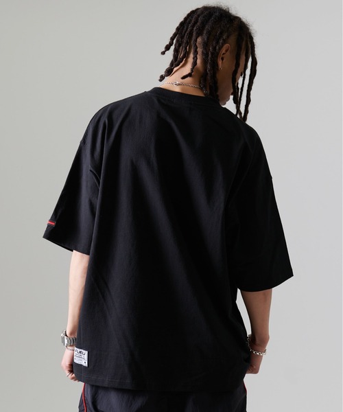 FUBU（ フブ）の「FUBU フブ ブランド カレッジ ロゴ ワッペン 刺繍 アメカジ 半袖 Tシャツ ティーシャツ（Tシャツ/カットソー・メンズ・グリーン/ホワイト/ブラック/パープル・L/M/XXL/XL）」の12枚目の写真