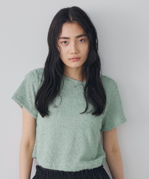 Aunt Marie's(アントマリーズ)の「バックオープンサマーシャギークロップドトップス(Tシャツ/カットソー・レディース・ホワイト/ブラック/グリーン・FREE)」の15枚目の写真