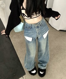 c.u.l | レイヤード風デニムパンツ culw678(デニムパンツ)