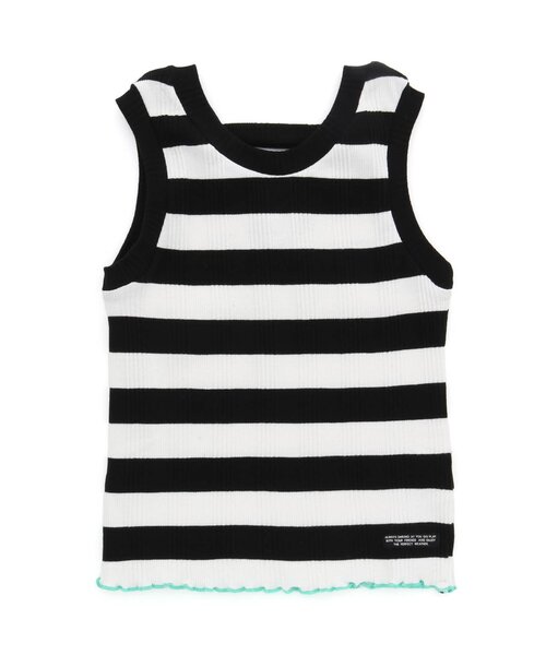 BREEZE(ブリーズ)の「ボーダータンクトップ(タンクトップ・キッズ・ブラック/ピンク/レインボー・80/90/100/110/120/130/140)」の2枚目の写真