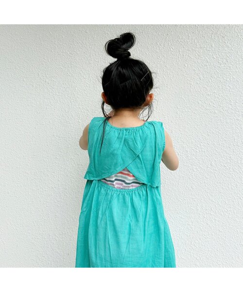 BREEZE(ブリーズ)の「ボーダータンクトップ(タンクトップ・キッズ・ブラック/ピンク/レインボー・80/90/100/110/120/130/140)」の5枚目の写真