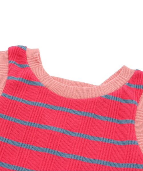 BREEZE(ブリーズ)の「ボーダータンクトップ(タンクトップ・キッズ・ブラック/ピンク/レインボー・80/90/100/110/120/130/140)」の9枚目の写真