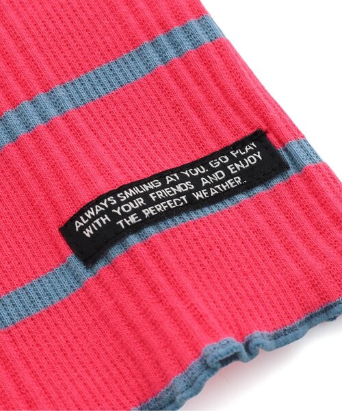 BREEZE(ブリーズ)の「ボーダータンクトップ(タンクトップ・キッズ・ブラック/ピンク/レインボー・80/90/100/110/120/130/140)」の12枚目の写真