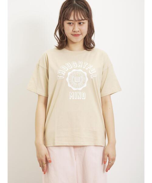 Samansa Mos2（サマンサ モスモス）の「箔プリントアソートTシャツ（Tシャツ/カットソー・レディース・オフホワイト/チャコールグレー/パープル/ベージュ・F）」の11枚目の写真