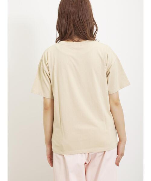 Samansa Mos2（サマンサ モスモス）の「箔プリントアソートTシャツ（Tシャツ/カットソー・レディース・オフホワイト/チャコールグレー/パープル/ベージュ・F）」の13枚目の写真