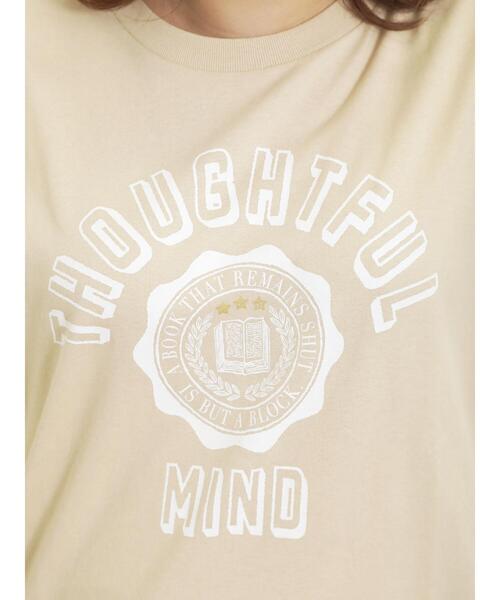 Samansa Mos2（サマンサ モスモス）の「箔プリントアソートTシャツ（Tシャツ/カットソー・レディース・オフホワイト/チャコールグレー/パープル/ベージュ・F）」の14枚目の写真