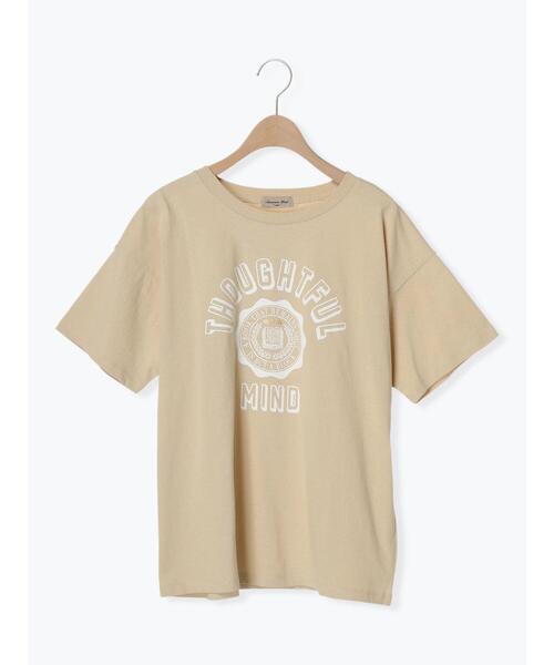 Samansa Mos2（サマンサ モスモス）の「箔プリントアソートTシャツ（Tシャツ/カットソー・レディース・オフホワイト/チャコールグレー/パープル/ベージュ・F）」の21枚目の写真