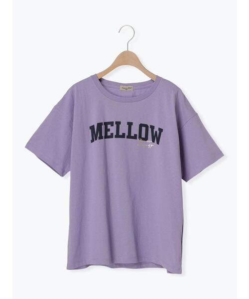 Samansa Mos2（サマンサ モスモス）の「箔プリントアソートTシャツ（Tシャツ/カットソー・レディース・オフホワイト/チャコールグレー/パープル/ベージュ・F）」の22枚目の写真