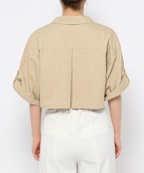 mysty woman（ミスティウーマン）の「ミリタリーショートライトジャケット　120665（ミリタリージャケット・レディース・カーキ/チャコールグレー/ベージュ・FREE）」の15枚目の写真