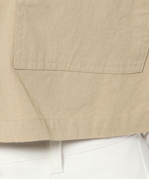 mysty woman（ミスティウーマン）の「ミリタリーショートライトジャケット　120665（ミリタリージャケット・レディース・カーキ/チャコールグレー/ベージュ・FREE）」の19枚目の写真