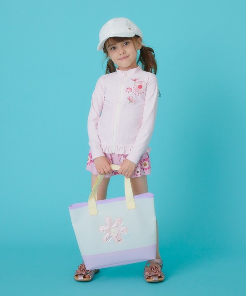 HAKKA KIDS（ハッカキッズ）の「[水着･スイム]スパンコール入りアップリケ プールバッグ（トートバッグ・キッズ・パープル/ブルー・FREE）」の2枚目の写真
