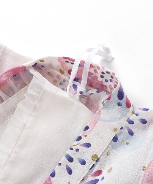 apres les cours（アプレレクール）の「オーガンジーフリルつけ襟_アプレのはんなり浴衣&甚平（和装小物・キッズ・アイボリー・150/130/110）」の7枚目の写真