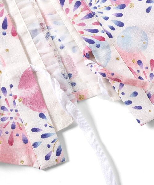apres les cours（アプレレクール）の「オーガンジーフリルつけ襟_アプレのはんなり浴衣&甚平（和装小物・キッズ・アイボリー・150/130/110）」の8枚目の写真