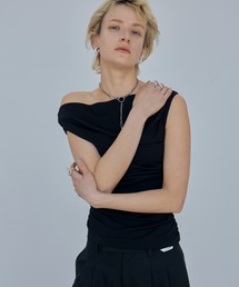 ONE SHOULDER GATHER TOPS/ワンショルダーギャザートップス