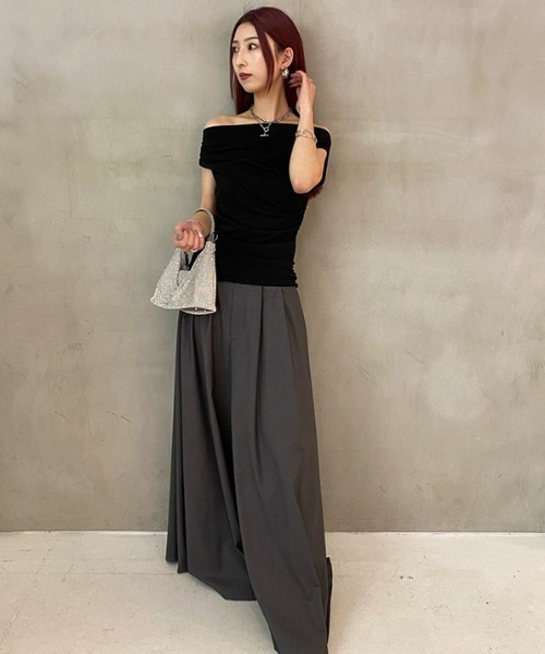 通販 公式サイト - 驚きの激安価格 ONE SHOULDER GATHER TOPS/ワンショルダーギャザートップス（T トップス