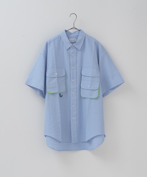WHIMSIC(ウィムジック)の「【UNISEX】ショートスリーブフィッシングシャツ(シャツ/ブラウス・メンズ・グリーン/ブルー/グレー・FREE)」の13枚目の写真