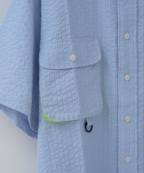 WHIMSIC(ウィムジック)の「【UNISEX】ショートスリーブフィッシングシャツ(シャツ/ブラウス・メンズ・グリーン/ブルー/グレー・FREE)」の16枚目の写真