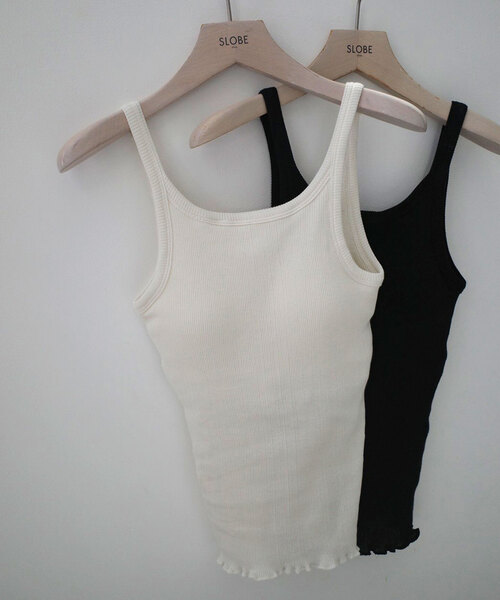 SLOBE IENA（スローブイエナ）の「PALM/パーム SLOBE別注 2SETキャミソール（キャミソール・レディース・ブラック/ベージュ・FREE）」の3枚目の写真
