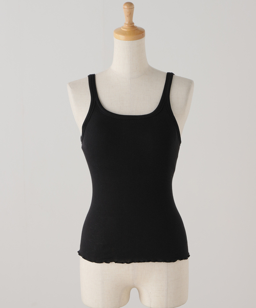 SLOBE IENA（スローブイエナ）の「PALM/パーム SLOBE別注 2SETキャミソール（キャミソール・レディース・ブラック/ベージュ・FREE）」の7枚目の写真