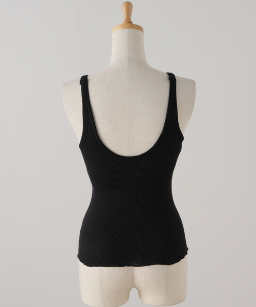 SLOBE IENA（スローブイエナ）の「PALM/パーム SLOBE別注 2SETキャミソール（キャミソール・レディース・ブラック/ベージュ・FREE）」の9枚目の写真