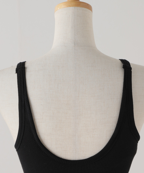 SLOBE IENA（スローブイエナ）の「PALM/パーム SLOBE別注 2SETキャミソール（キャミソール・レディース・ブラック/ベージュ・FREE）」の11枚目の写真
